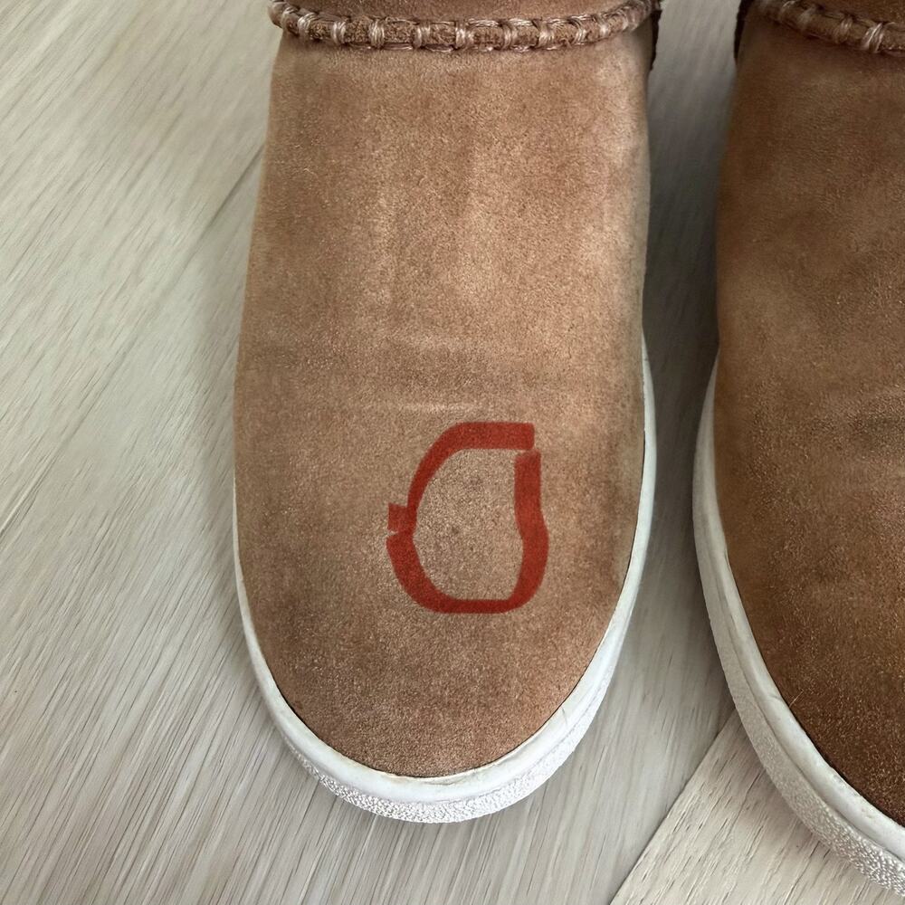 UGG Mika Classic Sneaker Boot In Chestnut Suede With Curly Shearling Cuff Sz 6 - Picture 3 of 11